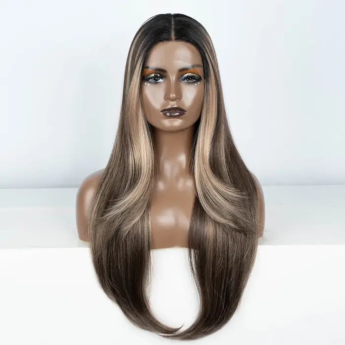 Perruque Lace Front Wig synthétique sans colle