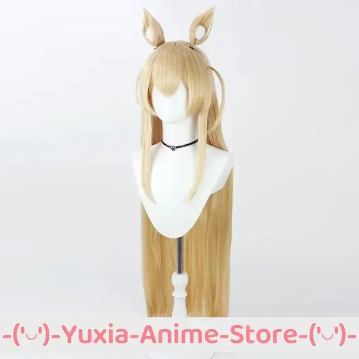 Perruque de cosplay Kurumi Blue Archive avec oreilles et bonnet