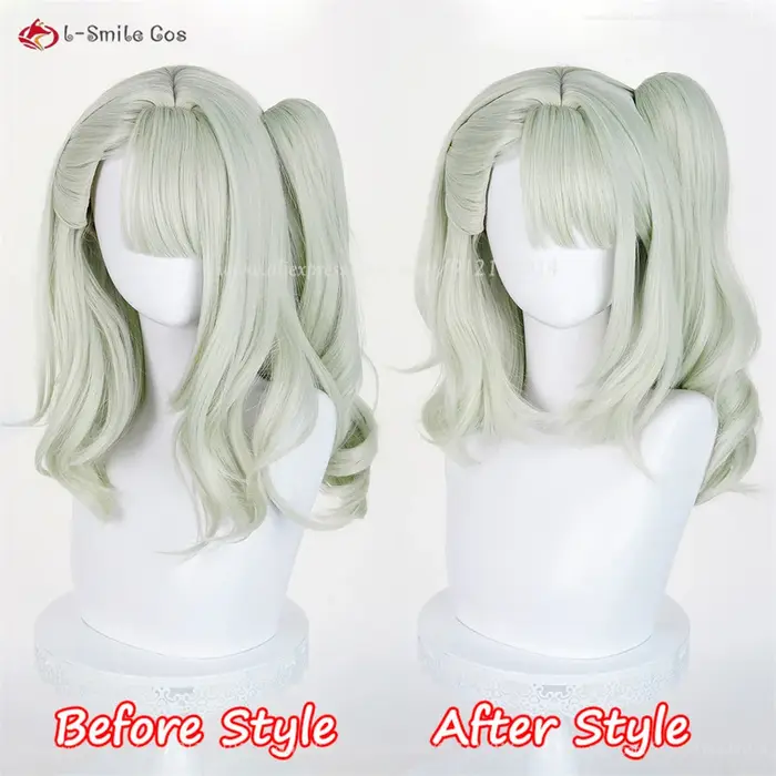 ZZZ Angels of Delusion Sunna Chinatsu Remiel – perruque de Cosplay Anime, 47cm, perruques vertes pou