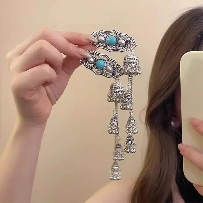 Pince à cheveux cloche de Style ethnique pour femmes