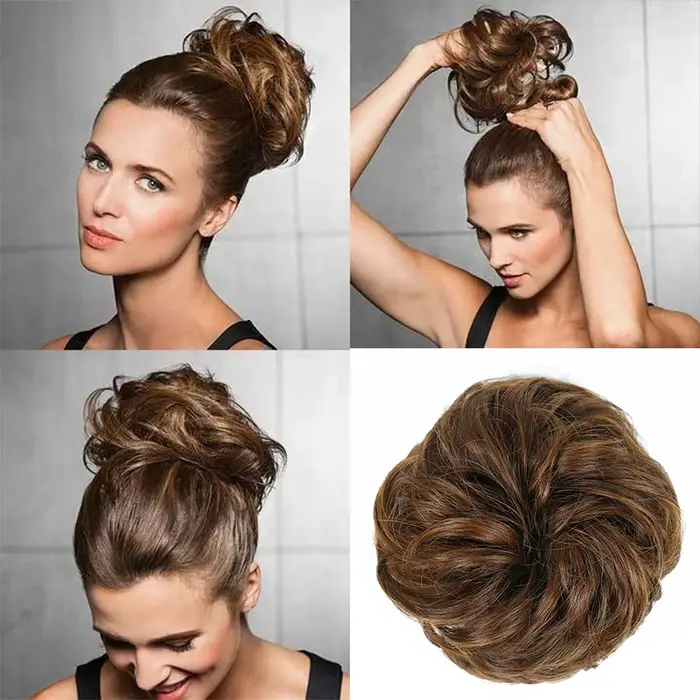 Azqueen synthétique désordre Chignon