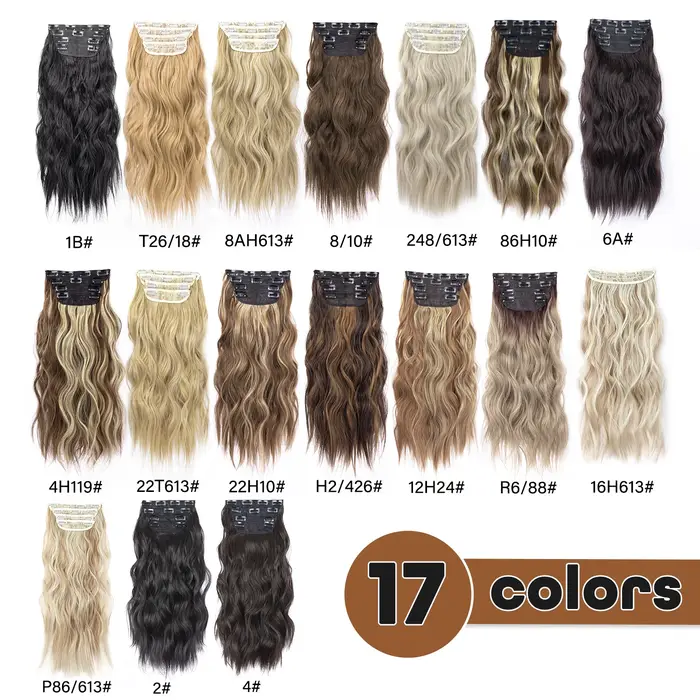 Extensions de cheveux synthétiques à clips