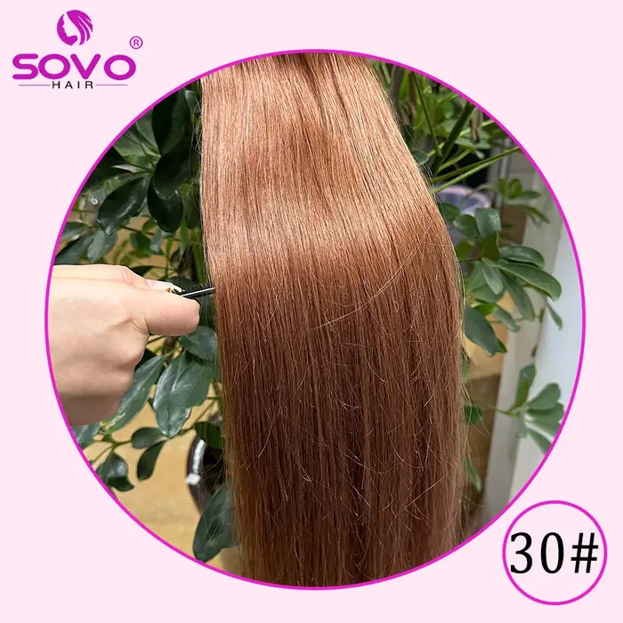 SOVO pince dans les Extensions de cheveux cheveux humains 3 pièces os droit pince Ins Extension de cheveux 60-90G vrais cheveux européens naturels 12-26"