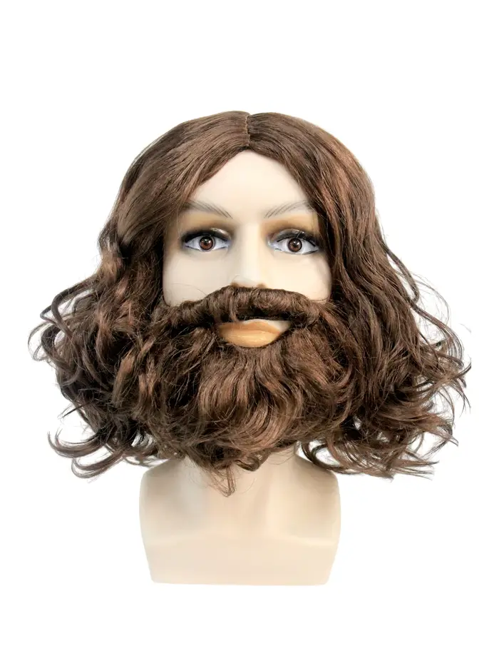 Perruque de cosplay bouclée pour homme