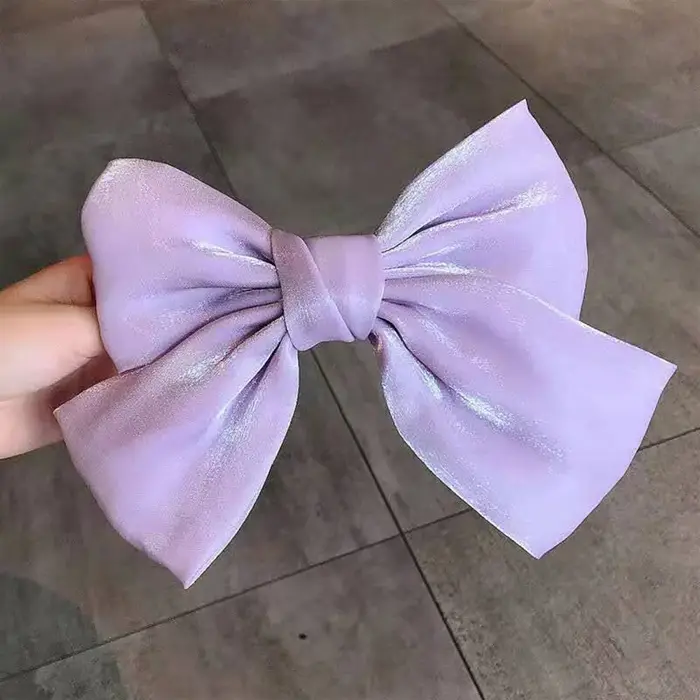 Pince à cheveux à nœud papillon brillant, Barrette française nacrée, épingle à cheveux élégante pour