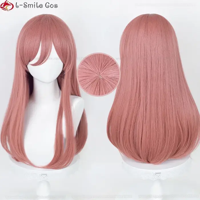 Nakano Miku Cosplay perruque 60 cm de Long rose foncé perruques pour femmes Anime