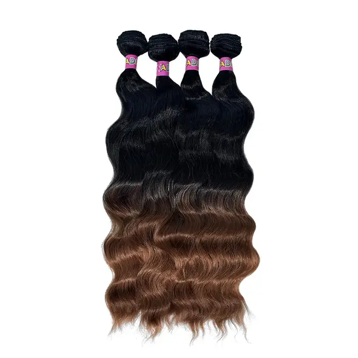 Extensions de cheveux synthétiques ondulés effet vague d'eau