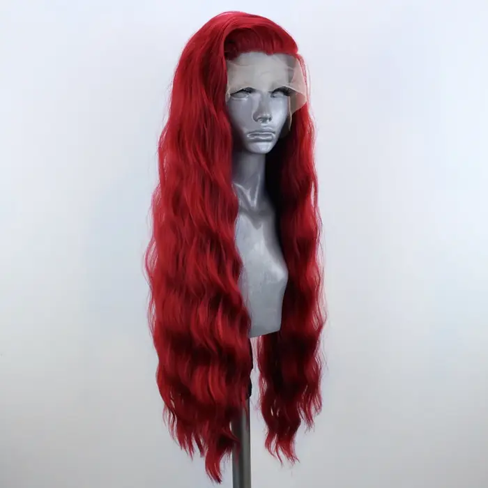 Perruque Lace Front Wig synthétique rouge carisma