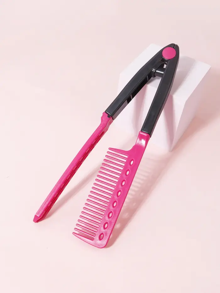 Brosse à cheveux droite, lisseur en forme de V, lisser les cheveux, adaptée aux salons de coiffure, 