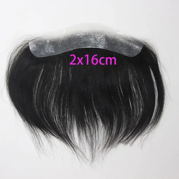 Postiche frontale pour femmes Extensions de cheveux humains front délié PU peau Toppers cheveux remp