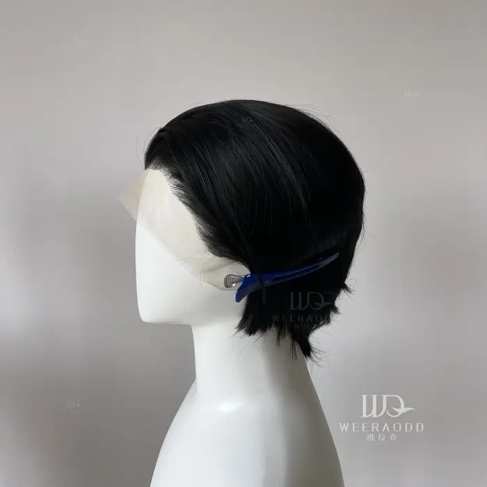 Perruque Lace Front Wig noire pour hommes
