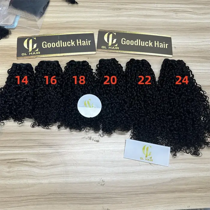 3B3C birman Pixie cheveux bouclés paquets vierge cheveux humains vietnamien brut Extensions de cheve