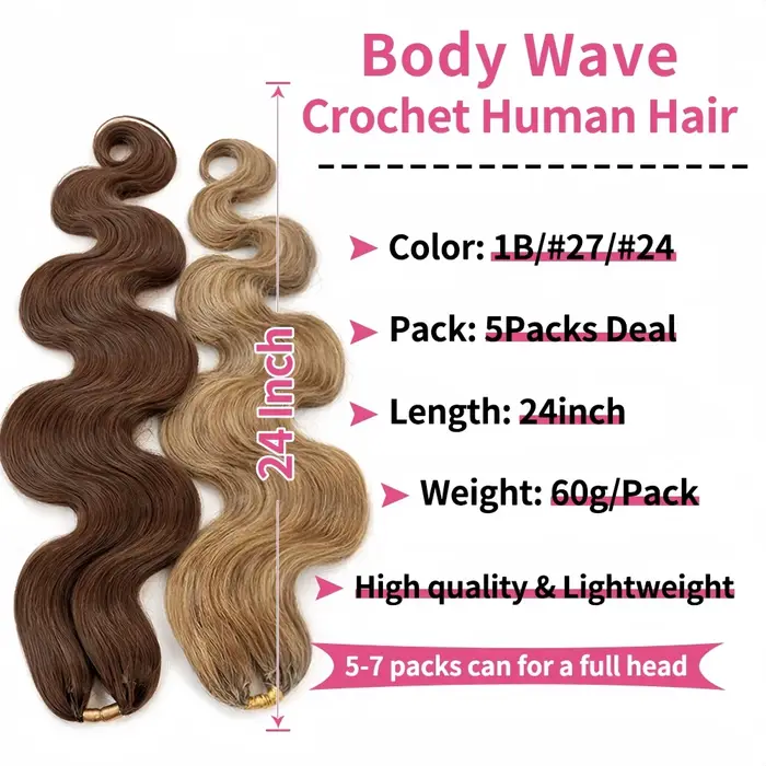 Réutilisable sans nœuds # 27 mèches de cheveux humains blond miel pour tresses bohèmes, extensions d