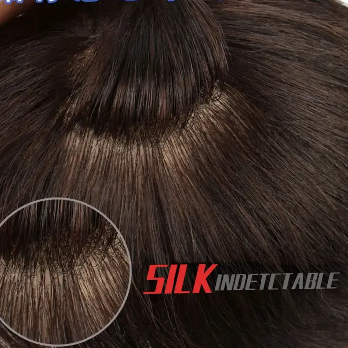 Toupet Hommes Perruque De Cheveux Naturels