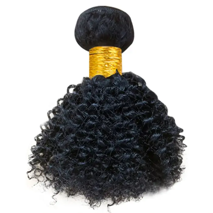 Afro crépus bouclés court Bundle offres de cheveux humains brésilien Remy cheveux bouclés Bunquets p