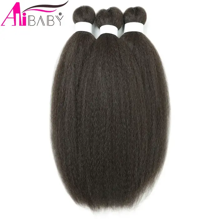 Alibaby 26 pouces Vixen cheveux paquets synthétiques Yaki droite Crochet Extensions