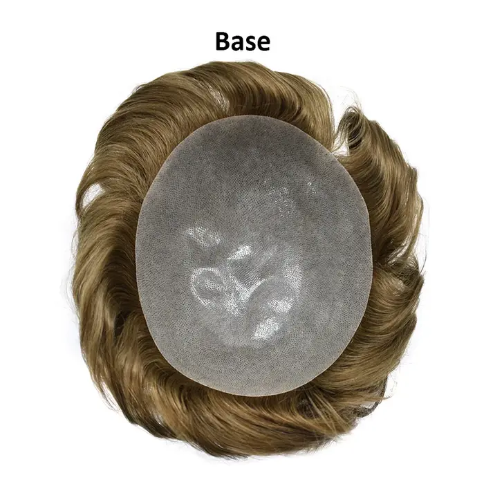 Vloop-Perruques de cheveux humains indiens en PU pour hommes, toupet, prothèse capillaire, cheveux n