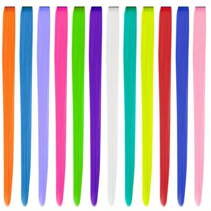 Extensions capillaires synthétiques à clipser de 22 pouces
