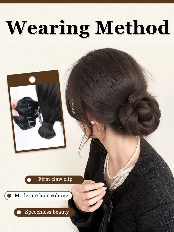 AOSIQUEEN – Chignon synthétique demi-cravate