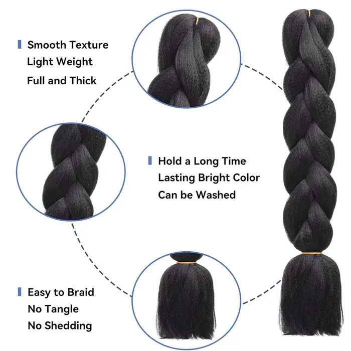 Synthétique 1 pièces 24 pouces 100g tressage cheveux boîte tresses coloré torsion tressage Extension