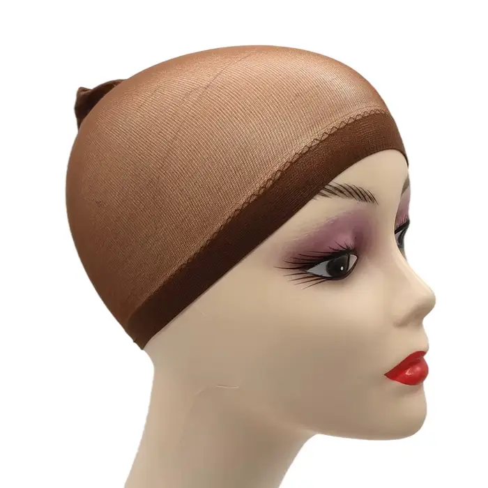 Filet de perruque pour tissage de cheveux, 2 pièces, noir/marron/peau/Beige, bonnet de perruque en m