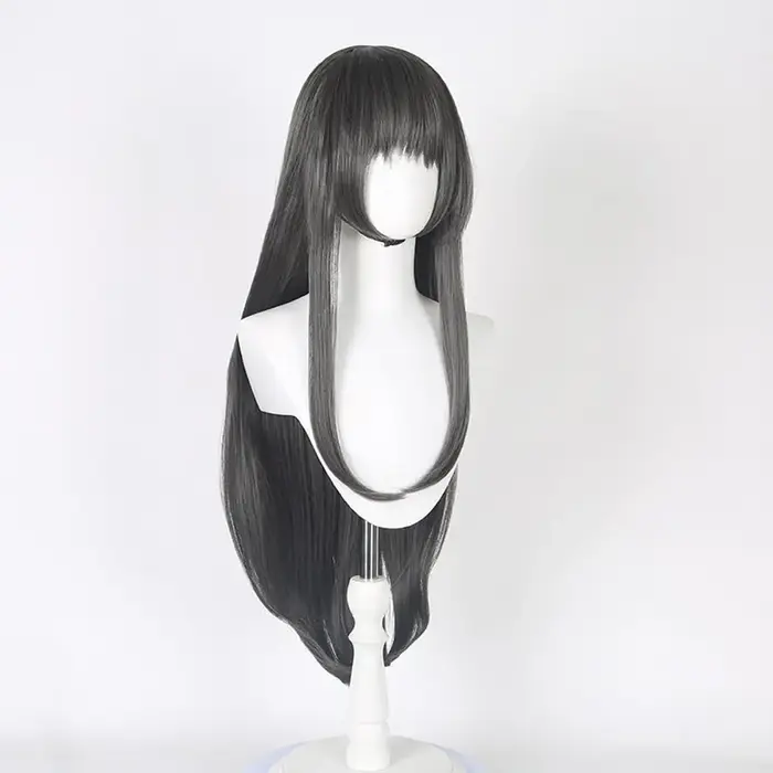 Akemi Homura Cosplay perruque noir cheveux longs raides Anime Puella Magi Madoka Magica
