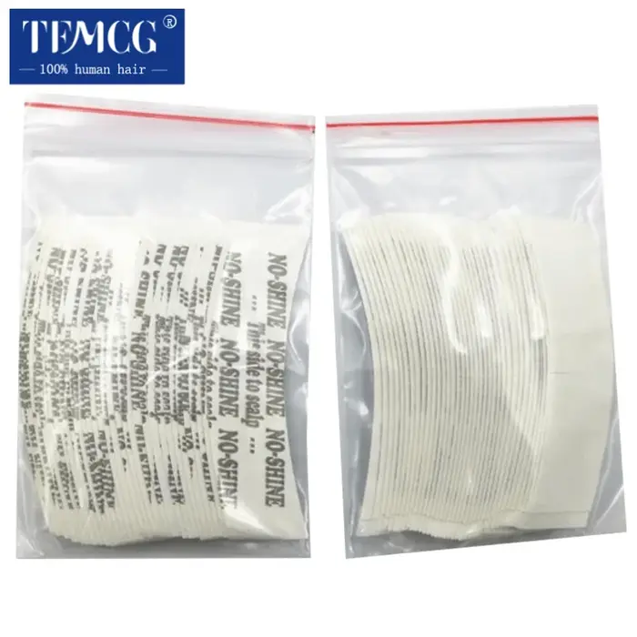 36 pcs/lot Extension de cheveux sans brillance ruban adhésif Double face pour toupet/perruque de den