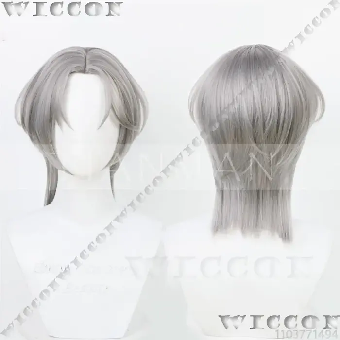 Jusqu'à l'anime Alien scène Cosplay accessoire nouvelle perruque argent gris cheveux hommes idole