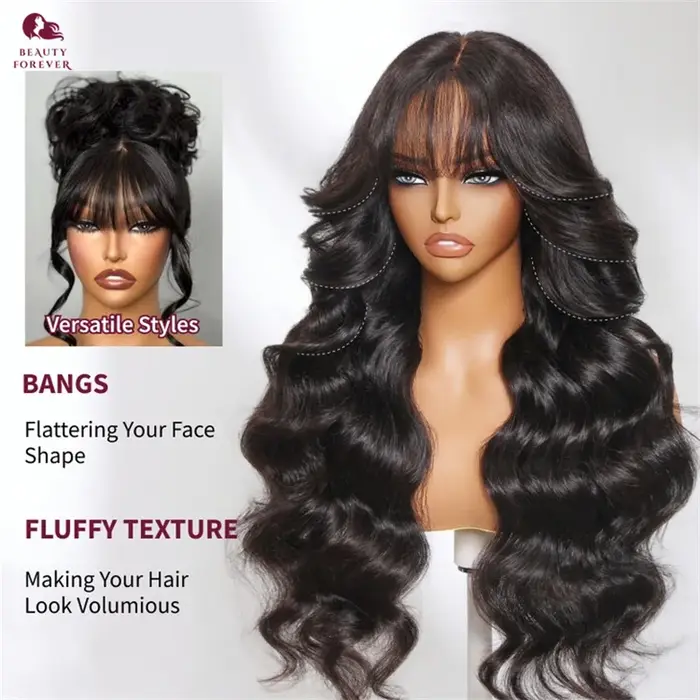 Beautyforever 13x4 Pré-tout ™ Perruque frontale en dentelle Balayage brun met en évidence moelleux