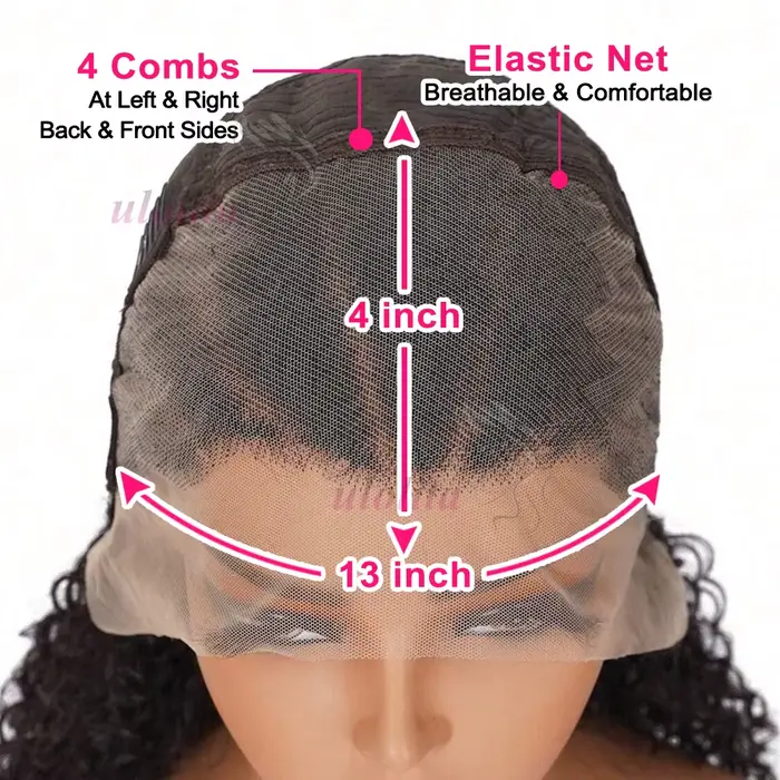 13x4 tresse perruques cheveux humains Afro crépus bouclés dentelle avant perruques pour les femmes Super Double dessiné 250% densité brésilienne Remy cheveux 16 pouces