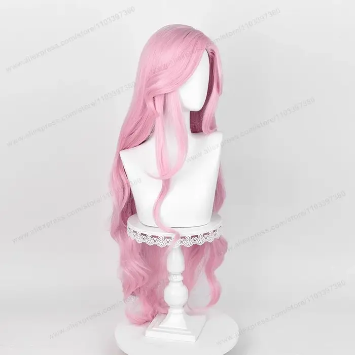 Fluttershy Cosplay perruque cheveux synthétiques unisexe 100 cm longue vague bouclée rose femmes che
