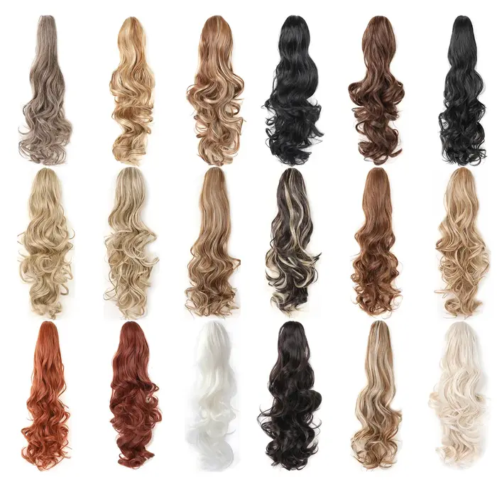 Extension de queue de cheval à pince à griffes 18 "et 24 clips en Extensions de cheveux