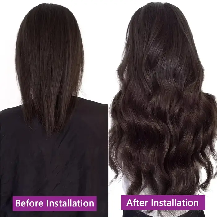 Extensions de cheveux à bandes adhésives