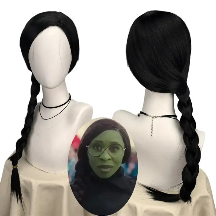 Glinda Cosplay perruque pour femmes filles méchante longue ondulée Blonde résistant à la chaleur synthétique cheveux