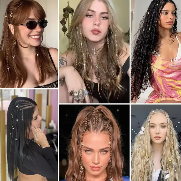 1 pièce Extension de cheveux tressée à clipser