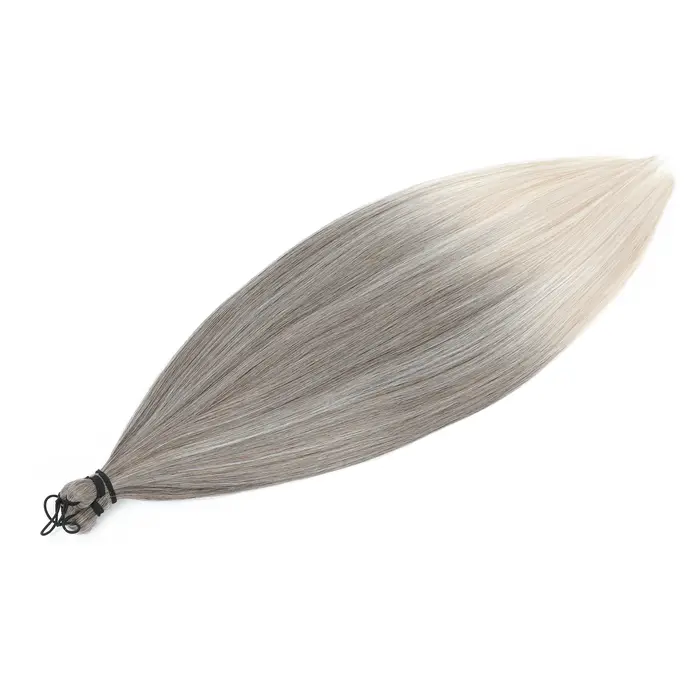 Magicae Crochet tressage Ombre blond 27/613 synthétique soyeux Extensions de cheveux raides 28 pouces 300 grammes 3 pièces/lot résistant à la chaleur