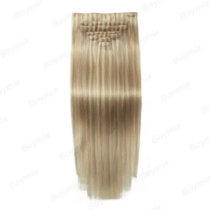 CLIP PU INVISIBLE de cheveux humains dans des EXTENSIONS de bande PU injecté trame 7PCS/SET 12-24INCH 100G 120G