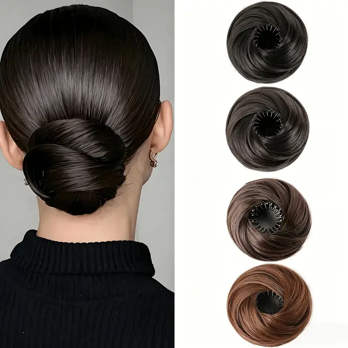 Chignon synthétique élastique pour femme