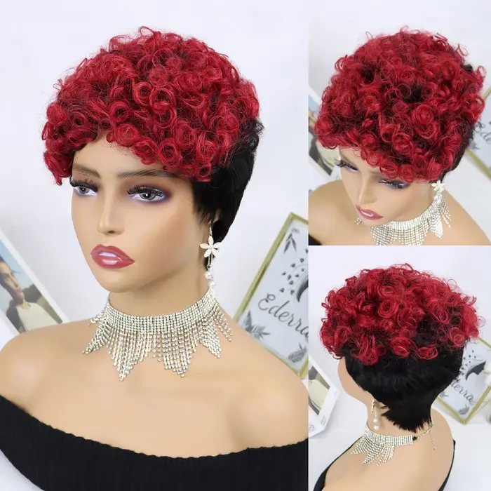 Perruques courtes en cheveux humains