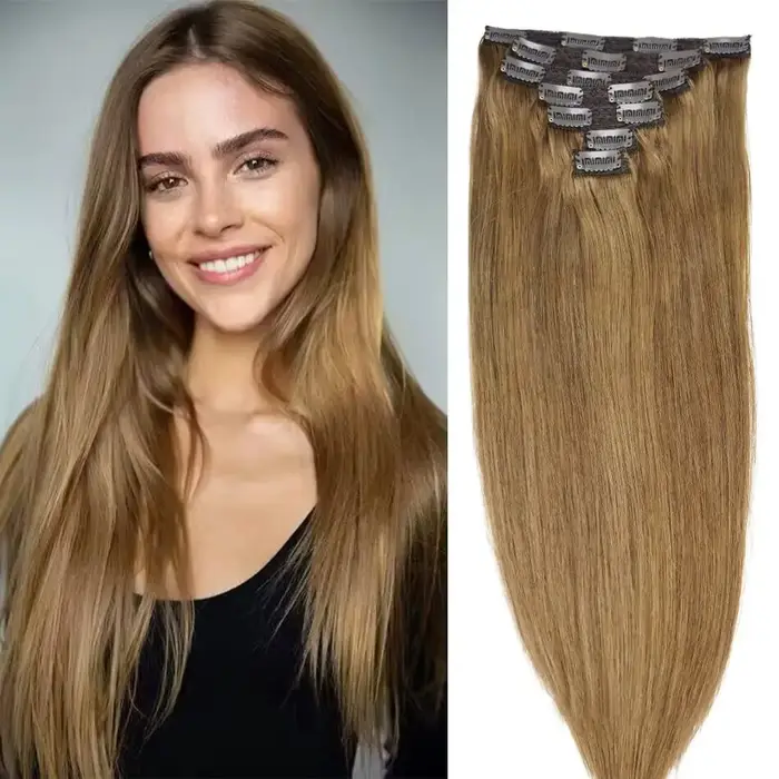 Extensions de cheveux humains à clips