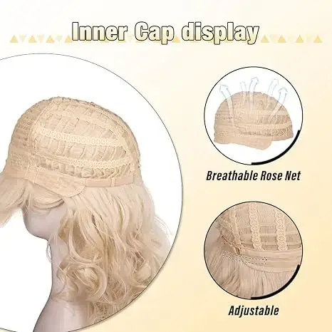 Perruque de Cosplay synthétique longue bouclée Vintage des années 80 avec frange pour femmes