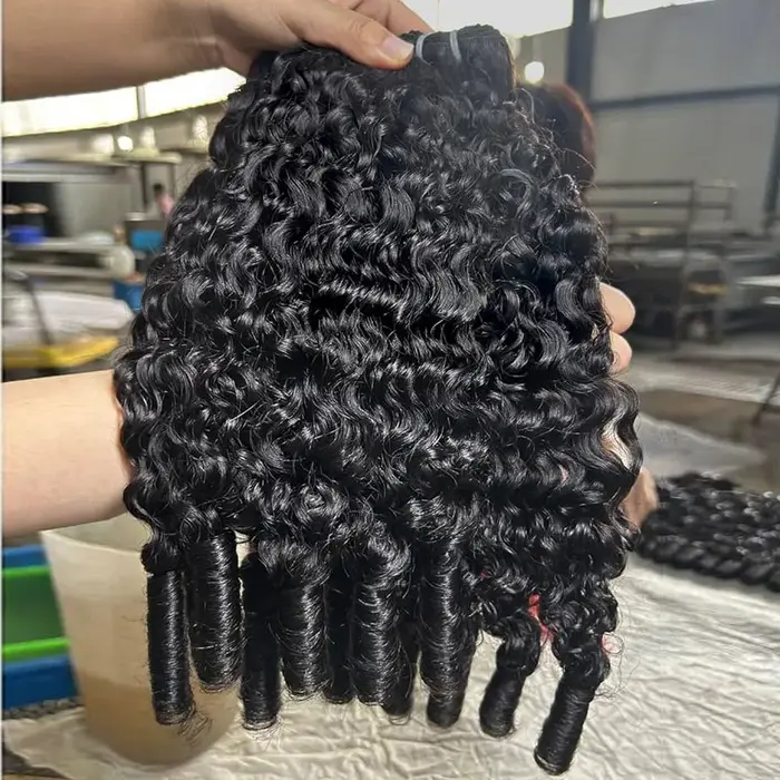 Extensions de cheveux humains bouclés birmans