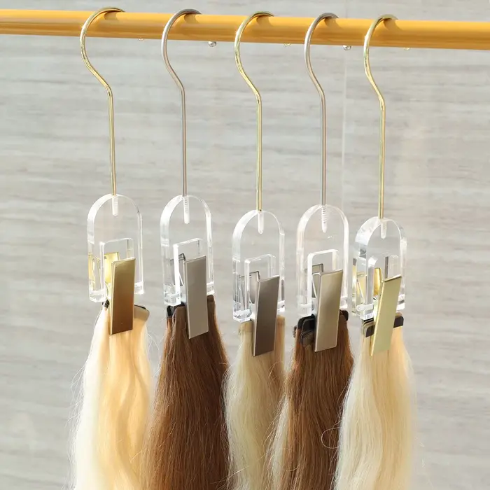 Cintres d'extension de cheveux en acrylique pour vêtements
