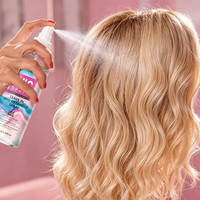 Spray démêlant sans rinçage 100 ml pour perruques – Soin longue durée anti-nœuds et anti-frisottis pour l'entretien