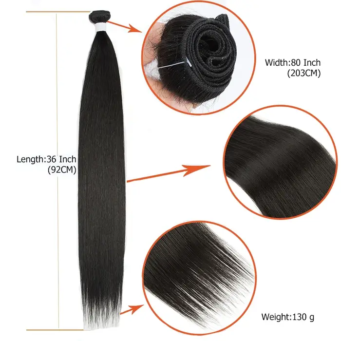 Mèches synthétiques naturelles lisses pour Salon de coiffure
