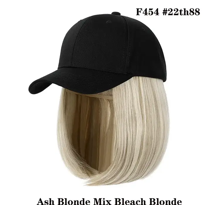 Perruque Synthétique Courte et Lisse Bob Réglable pour Femme
