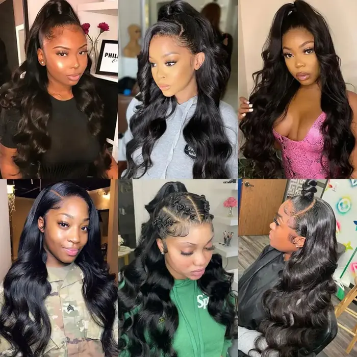 Perruques en cheveux humains ondulés