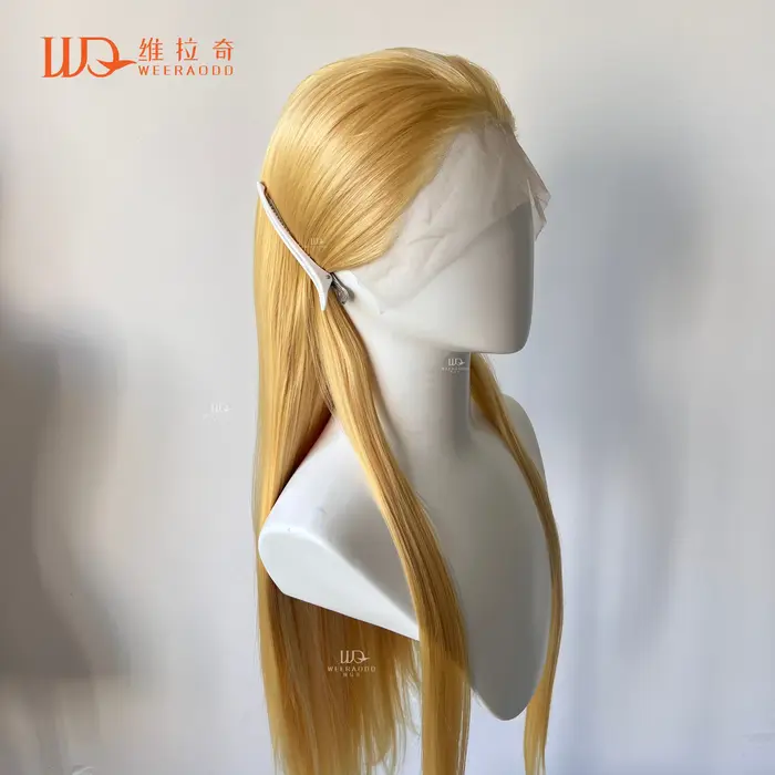 Perruque Lace Front Wig synthétique jaune 26 pouces
