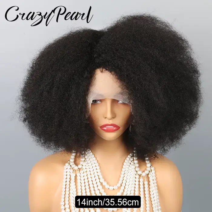 Perruque Afro Bouclée Frisée 13X2 T Part Lace Front