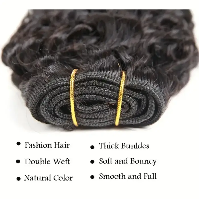 Gros court crépus bouclés cheveux humains paquets brésiliens vierges
